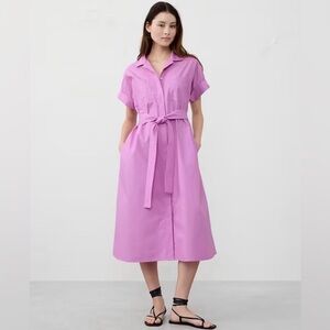 Banana Republic Factory Tie-Waist Midi Shirtdress